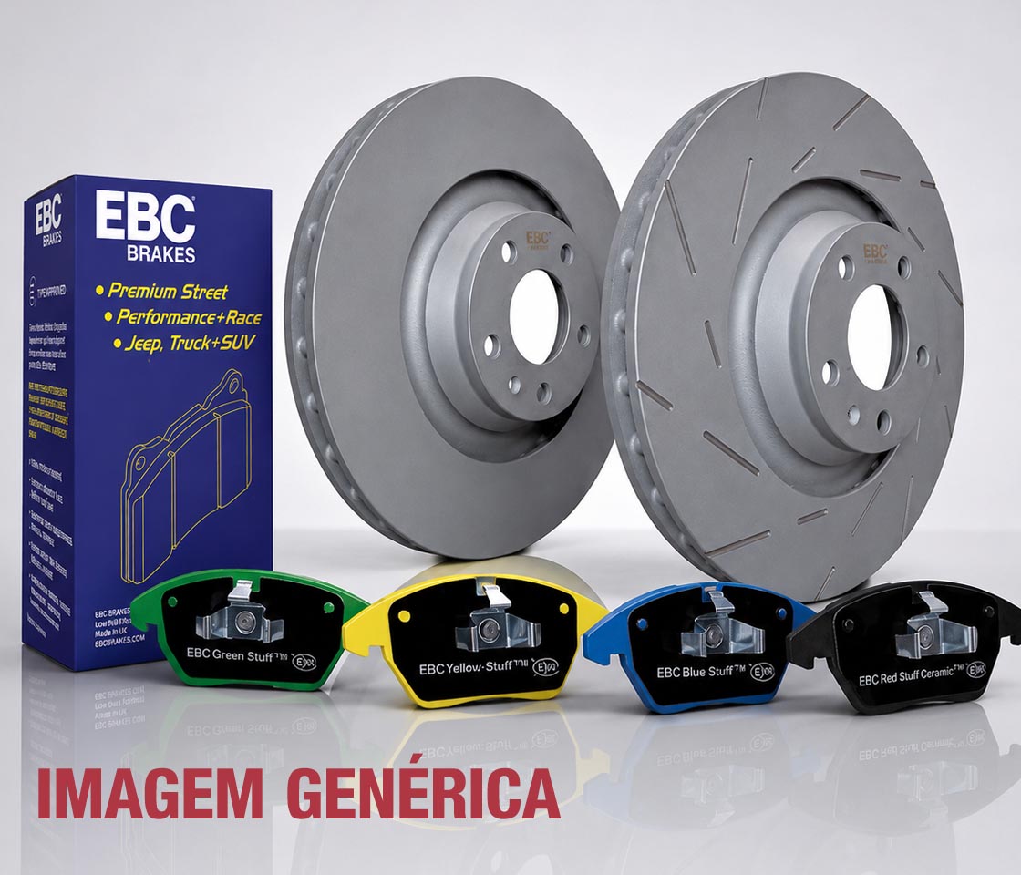 KIT CALÇOS TRAVÃO + DISCOS TRAVÃO EBC BRAKES DP41614R+D1727 PD03KF829 KIT CALÇOS TRAVÃO + DISCOS TRAVÃO EBC BRAKES DP41614R+D1727 PD03KF829